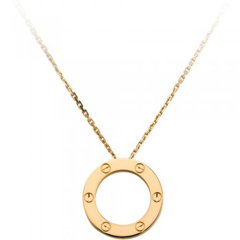 cartier love necklace yellow gold screw design with pendant replica