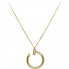 cartier juste un clou necklace 18k yellow gold paved with diamonds nail pendant replica