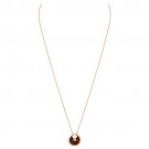 amulette de cartier necklace pink gold Serpentine wood diamond pendant replica