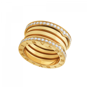 Bvlgari B.ZERO1 ring yellow gold 4 band paved with diamonds AN857024 replica