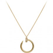 cartier juste un clou necklace 18k yellow gold paved with diamonds nail pendant replica