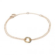 Trinity de cartier 18k pink gold ring pink gold chain bracelet replica