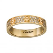 cartier love yellow gold covered diamond ring narrow version replica