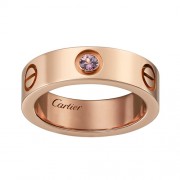 cartier love ring pink Gold pink sapphire wide version replica