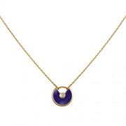 amulette de cartier necklace yellow gold lapis lazuli diamond replica