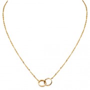 cartier love necklace yellow gold a ring covered with diamonds pendant replica