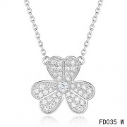 Van Cleef Arpels Frivole Necklace White Gold with Pave Diamonds