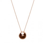 amulette de cartier necklace pink gold Serpentine wood diamond replica