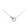 cartier love necklace white gold covered with diamonds double ring pendant replica
