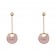 amulette de cartier pink gold earring Pink Opal inlaid 4 diamonds replica