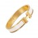 Hermes clic H bracelet yellow gold narrow white enamel replica