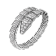 Bvlgari Serpenti Bracelet white gold Single helix Covered with diamonds BR855231 replica
