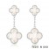 Van Cleef and Arpels White Gold Magic Alhambra 2 Motifs Earclips White Mother of Pearl