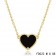 Van Cleef Arpels Sweet Alhambra Heart Necklace Yellow Gold Black Onyx