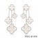 Van Cleef & Arpels White Gold Magic Alhambra Earclips,White Mother of Pearl 4 Motifs