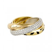 trinity de Cartier 3-gold ring leopard print covered diamond N4226500 replica